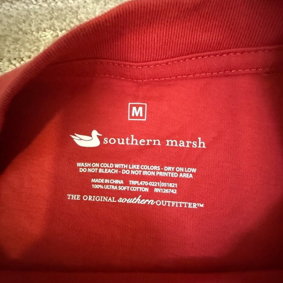 Southern Marsh Red Long Sleeve Tee - Picture 4 of 6